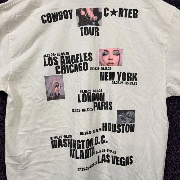 Beyoncé Cowboy Carter all Tour stops Tshirt size XXL - Picture 2 of 4